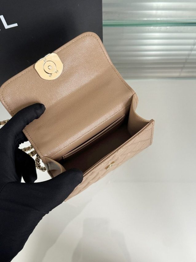 Replica CHANEL 23P Kelly Handle Milk Tea - top-rated replica designer bag