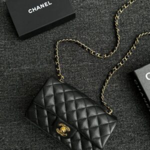 Replica CHANEL Classic Flap 20cm Black Caviar - high-accuracy replica luxury purse