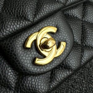 Replica CHANEL Classic Flap 20cm Black Caviar - premium 1:1 fake handbag model