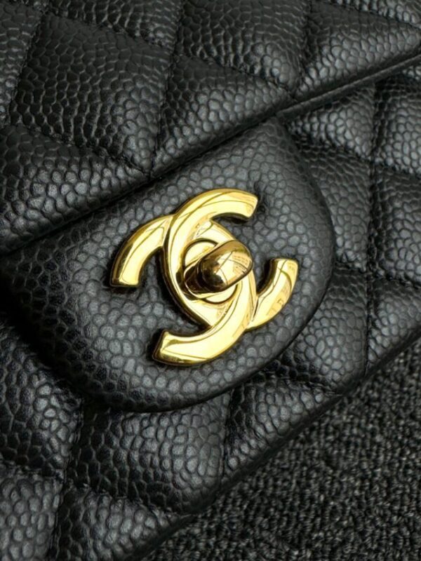 Replica CHANEL Classic Flap 20cm Black Caviar - premium 1:1 fake handbag model