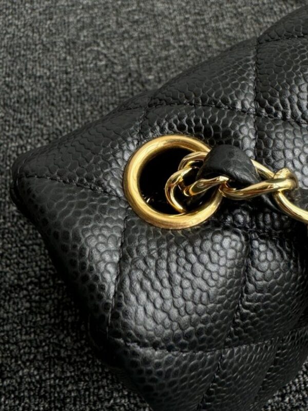 Replica CHANEL Classic Flap 20cm Black Caviar - 1:1 designer replica handbag