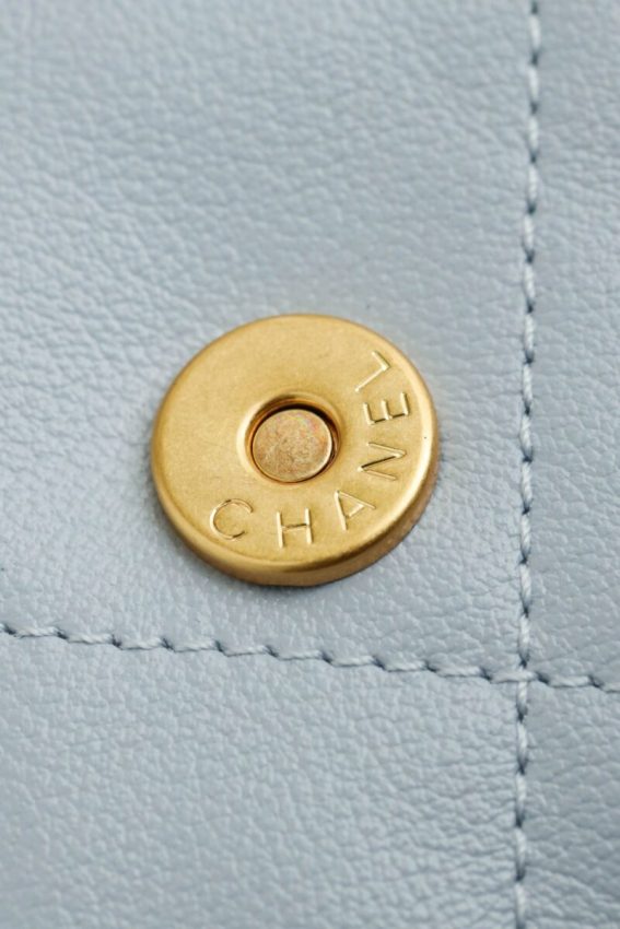 Replica CHANEL 24p Postman Small Light Blue - near-authentic luxury replica handbag