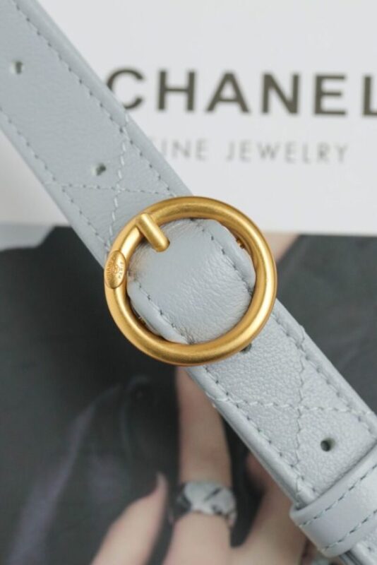 Replica CHANEL 24p Postman Small Light Blue - high-end fake designer purse