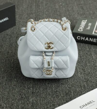 Replica CHANEL 23A Backpack Small Light Blue - 1:1 designer replica handbag