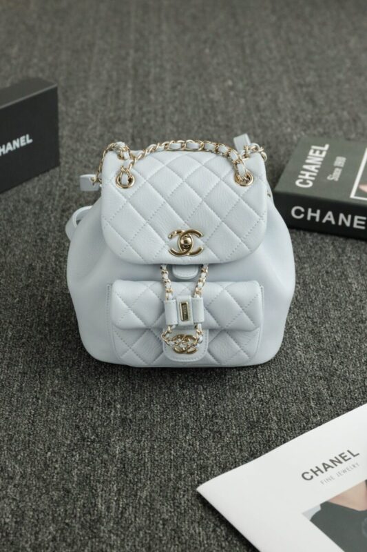 Replica CHANEL 23A Backpack Small Light Blue - 1:1 designer replica handbag