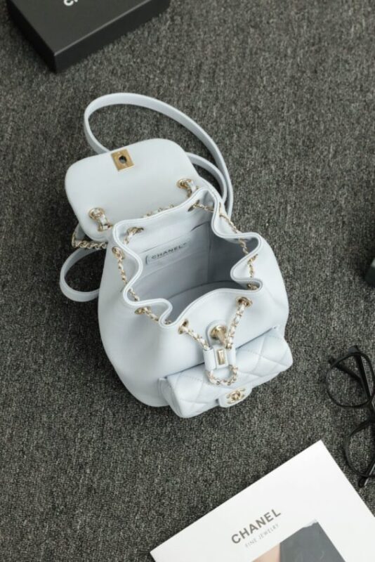 Replica CHANEL 23A Backpack Small Light Blue - realistic designer-inspired fake bag