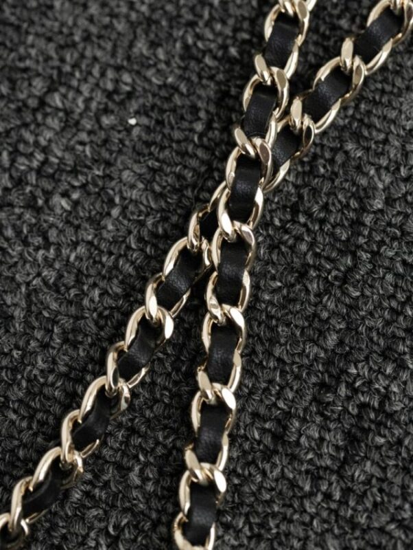 Replica CHANEL 24p Tweed Black and White - top-rated replica designer bag