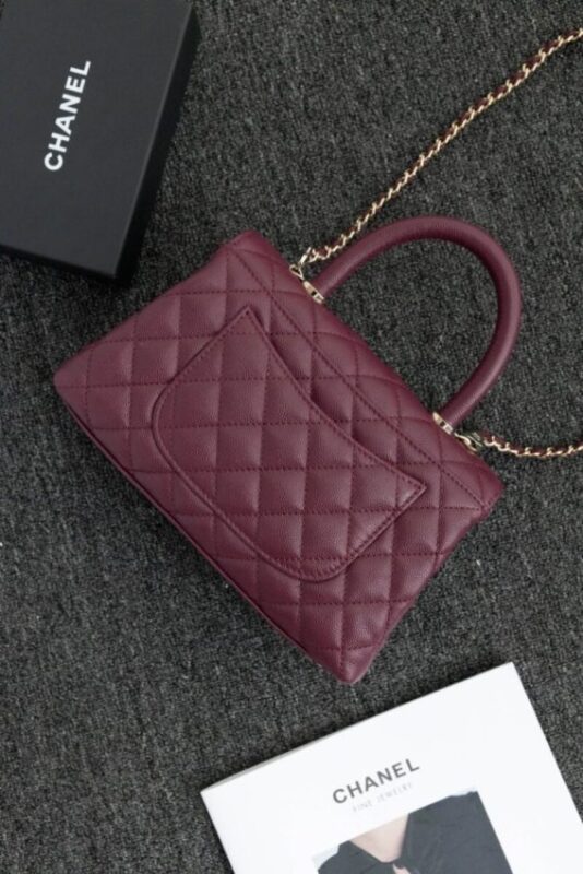 Replica CHANEL 23P Coco Burgundy - top-tier luxury replica shoulder bag