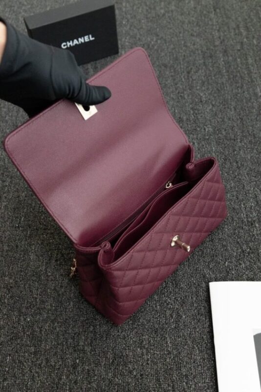 Replica CHANEL 23P Coco Burgundy - near-authentic luxury replica handbag