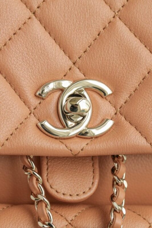 Replica CHANEL 23A Backpack Small Caramel - top-tier luxury replica shoulder bag