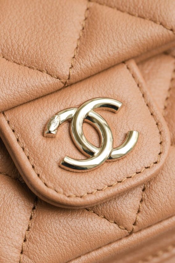 Replica CHANEL 23A Backpack Small Caramel - elite superclone designer purse