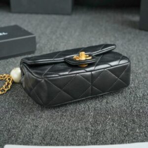 Replica CHANEL CF Double Pearl Black - top-tier luxury replica shoulder bag