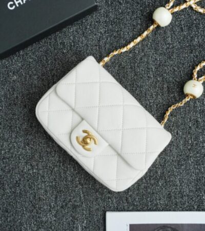 Replica CHANEL CF Double Pearl White - best-selling designer handbag dupe