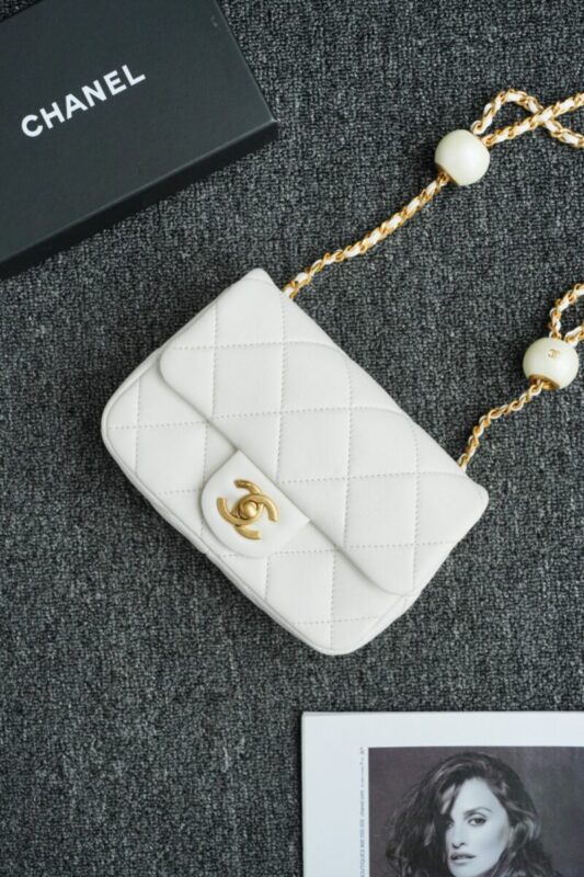 Replica CHANEL CF Double Pearl White - best-selling designer handbag dupe
