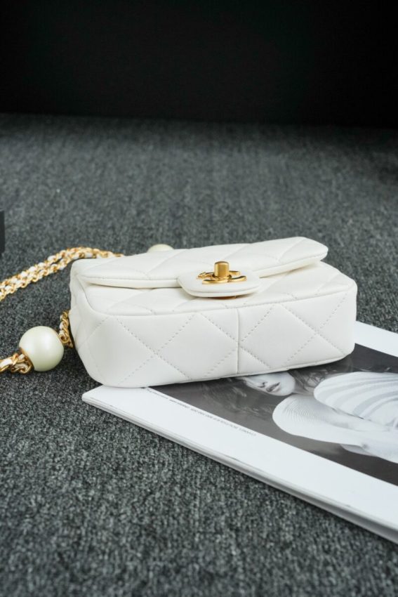 Replica CHANEL CF Double Pearl White - 1:1 designer replica handbag