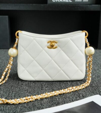 Replica CHANEL 24s Double Pearl White - authentic-look luxury purse replica