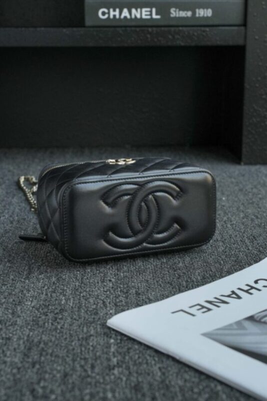 Replica CHANEL 24s Pearl Handle Box Black - high-accuracy replica luxury purse