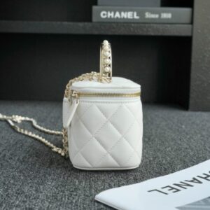 Replica CHANEL 24s Pearl Handle Box White - top-rated replica designer bag