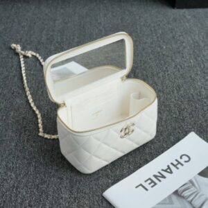 Replica CHANEL 24s Pearl Handle Box White - top-rated replica designer bag