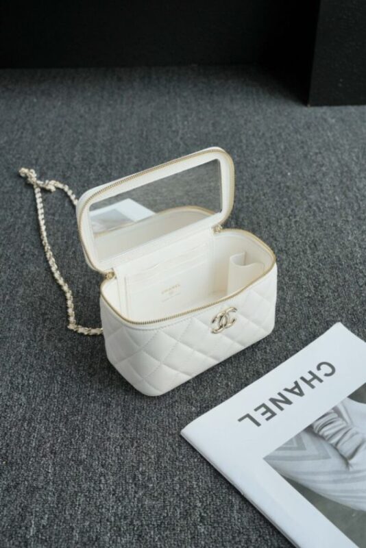 Replica CHANEL 24s Pearl Handle Box White - top-rated replica designer bag