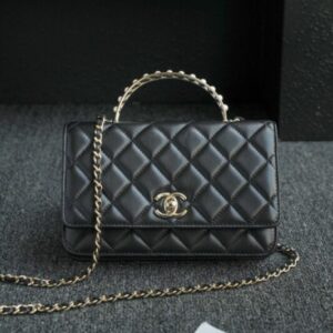 Replica CHANEL 24s Pearl Handle Black - 1:1 designer replica handbag