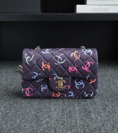 Replica CHANEL 24s Graffiti Classic Flap Mini - high-end fake designer purse