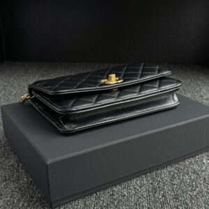 Replica CHANEL 24s Double Pearl Woc Black - top-rated replica designer bag