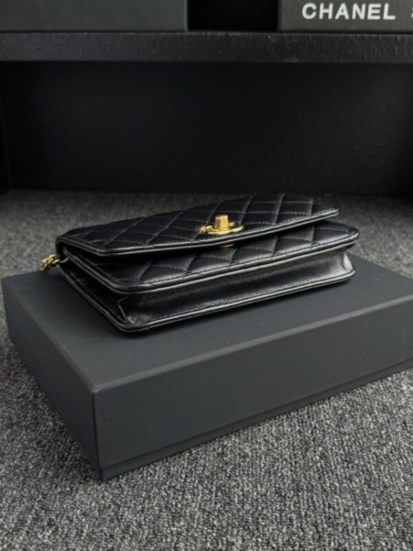 Replica CHANEL 24s Double Pearl Woc Black - top-rated replica designer bag