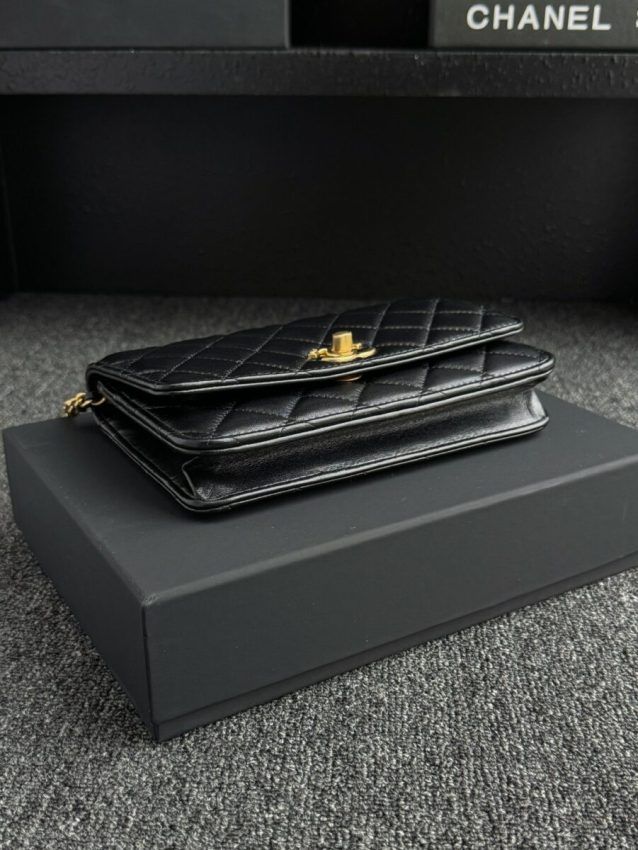 Replica CHANEL 24s Double Pearl Woc Black - top-rated replica designer bag