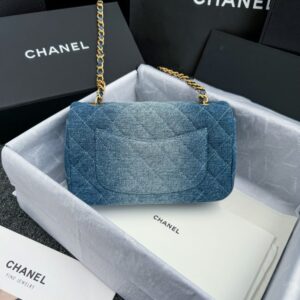Replica CHANEL Classic Flap 20cm Denim - near-authentic luxury replica handbag