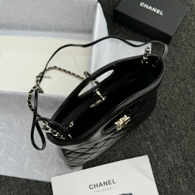 Replica CHANEL 24s Horizontal Small Black - high-end fake designer purse