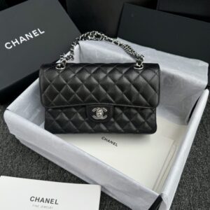 Replica CHANEL Classic Flap 23cm Black Silver - premium 1:1 fake handbag model
