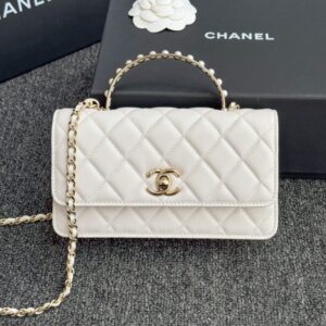 Replica CHANEL 24s Pearl Handle White - top-tier luxury replica shoulder bag