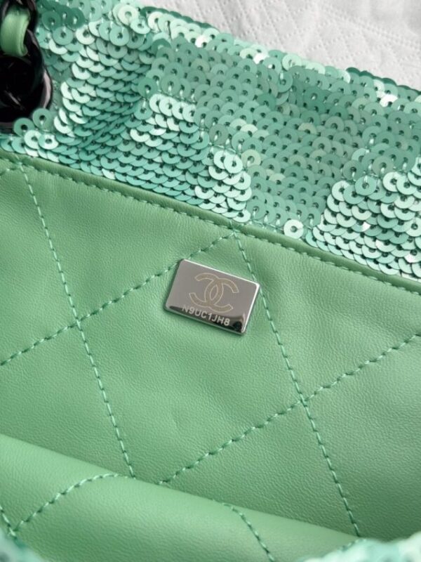 Replica CHANEL Sequin Shoulder Bag Green - best quality luxury bag dupe