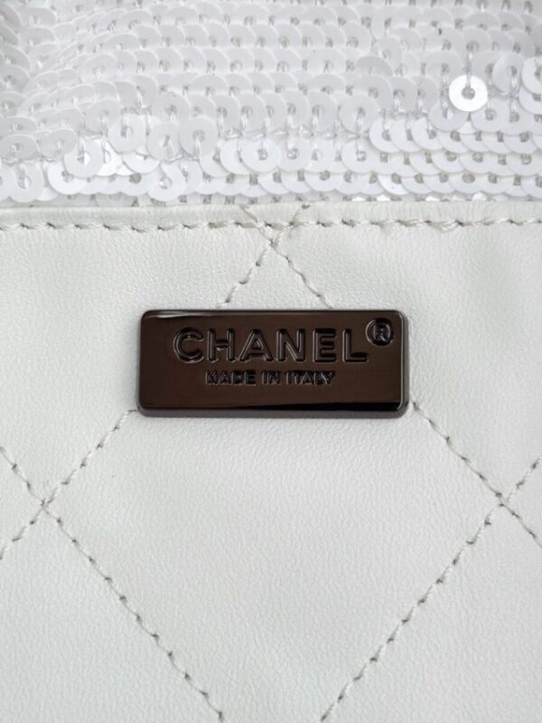 Replica CHANEL Sequin Shoulder Bag White - top-tier luxury replica shoulder bag