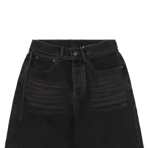 Acne Studios Belted Straight-Leg Denim Shorts