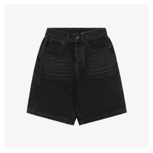 Acne Studios Belted Straight-Leg Denim Shorts