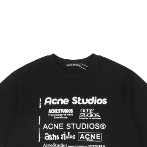 Acne Studios Multi-Logo Front & Back Print T-shirt