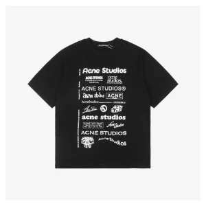 Acne Studios Multi-Logo Front & Back Print T-shirt
