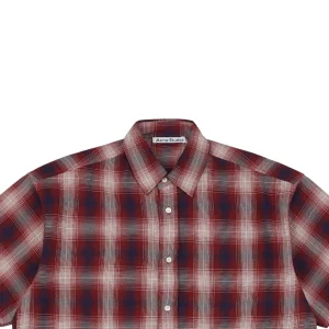 Acne Studios Red and White Check T-Shirt1.jpeg