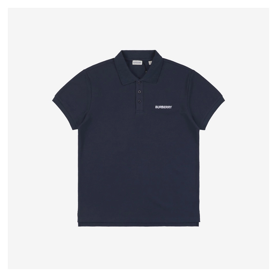 BBry BT Frame Line Embroidered Polo Shirt Dark Blue