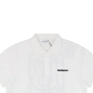 BBry BT Frame Line Embroidered Polo Shirt White