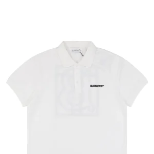 BBry BT Frame Line Embroidered Polo Shirt White
