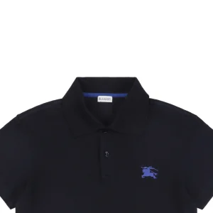 BBry Blue Equestrian Knight Logo Embroidered Polo Shirt