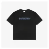 BBry Blue & White Slogan Embroidered T-shirt (Black/White)