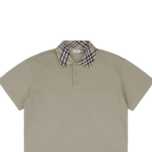 BBry Check Collar Polo Shirt Khaki