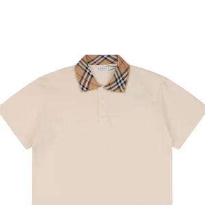 BBry Check Collar Polo Shirt Beige