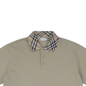 BBry Check Collar Polo Shirt Khaki
