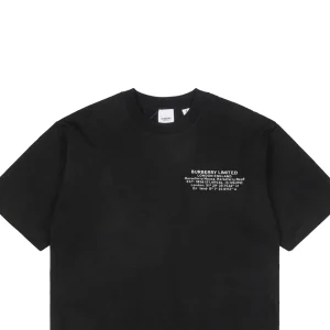 BBry Geocoordinates Rubber Print T-shirt Black