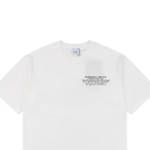 BBry Geocoordinates Rubber Print T-shirt White